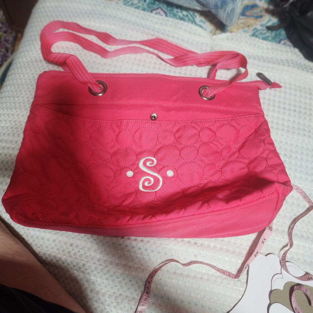 THIRTY-ONE EUC XL QUILTED CORAL VARY YOU VERSATILE MONO S BAG